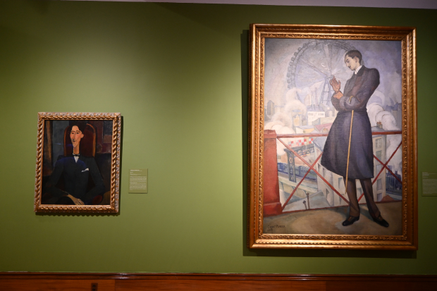 Un Modigliani (izq.), en diálogo con un Diego Rivera.