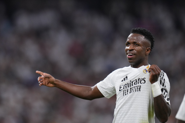 Vinicius Junior celebra un gol con el Real Madrid en LaLiga