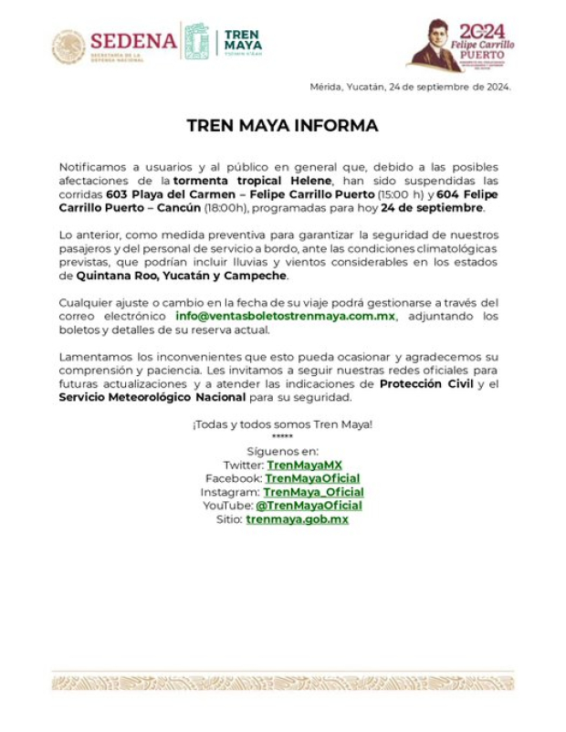 Se esperan lluvias y fuertes vientos en los estados de Quintana Roo, Yucatán y Campeche.