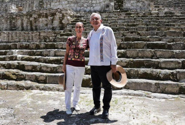 En la imagen, Claudia Sheinbaum y AMLO.