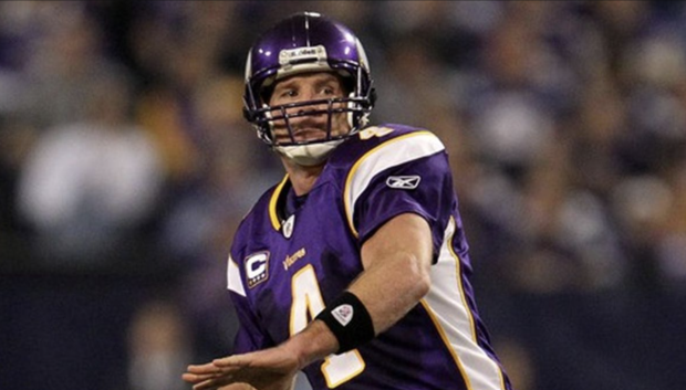 Brett Favre durante su época con los Minnesota Vikings (2009-2010).