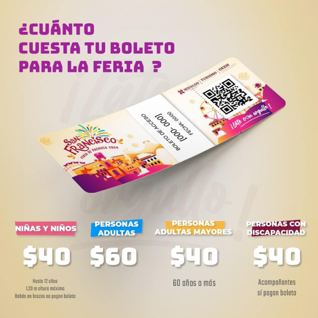 Precios de la Feria de Pachuca 2024.