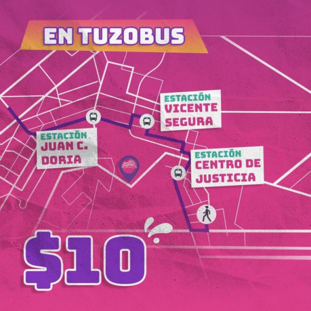 Estaciones del Tuzobús cerca de la Feria de Pachuca.