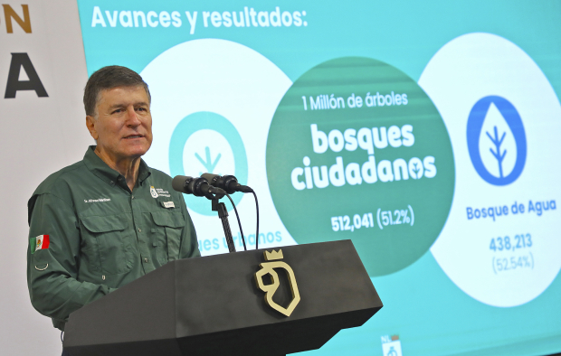 Proyecto de Bosques Ciudadanos: Nuevo León impulsa la reforestación con más de 500 mil árboles plantados en la zona metropolitana.