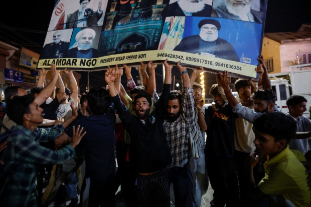 Manifestaciones contra Israel que siguieron a la muerte del líder de Hezbolá.