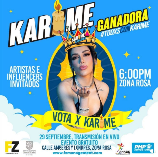 El evento a favor de Karime