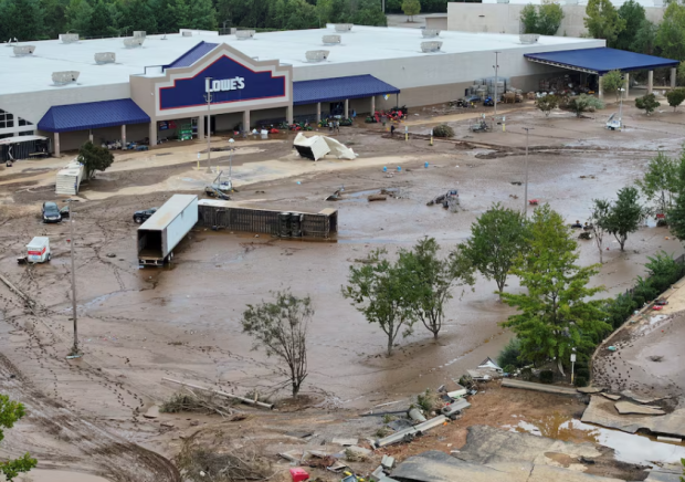 Asheville, en Carolina del Norte, es una de las zonas mas afectadas por "Helene".