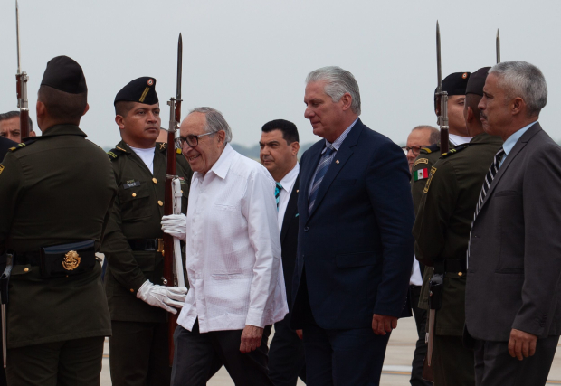 El presidente de Cuba Miguel Díaz-Canel, ayer.