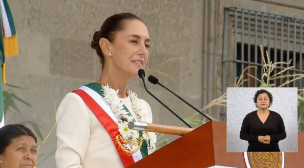 "No al racismo, no al clasismo y no al machismo", señaló la presidenta de México.