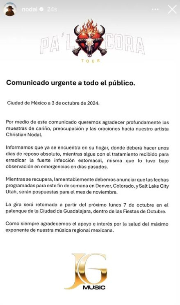 El comunicado de Nodal