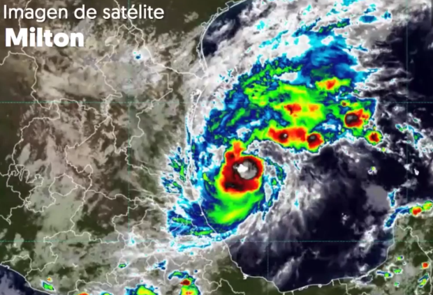 Así luce la tormenta tropical "Milton" desde un satélite.