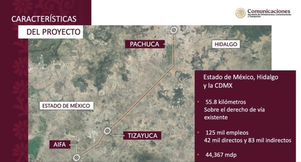 Así será el proyecto del tren México - Pachuca.