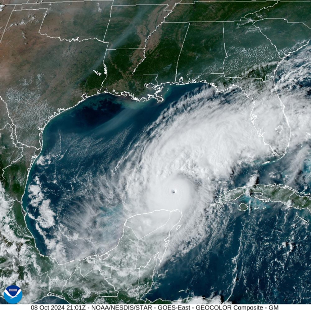 "Milton", visto desde satélites del NHC.