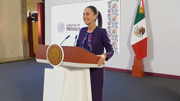 Claudia Sheinbaum, Presidenta de México, en conferencia de prensa.