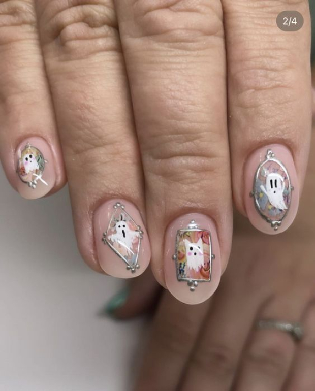 Uñas cortas para Halloween