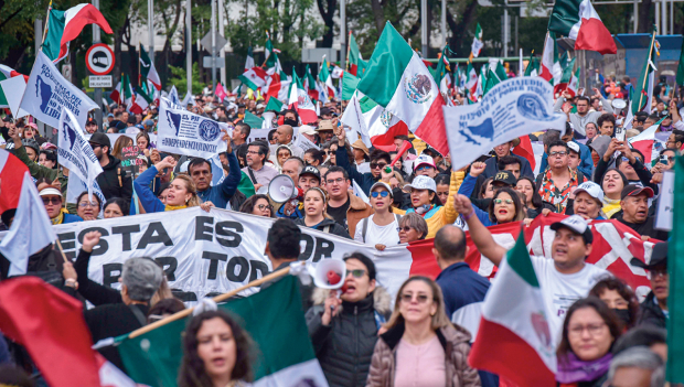 Manifestación contra la reforma al Poder Judicial, el pasado 1 de octubre, en calles de la Ciudad de México.