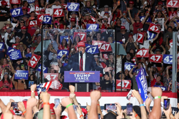 Evento de Donald Trump, en California.