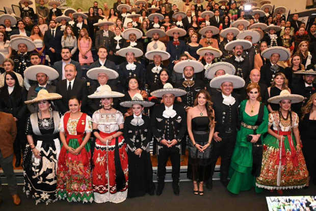 Los asistentes al Campeonato Nacional Charro en San Luis Potosí.