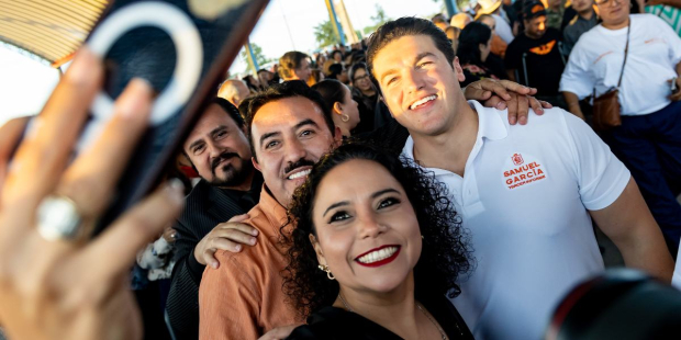 El gobernador de Nuevo León, Samuel García Sepúlveda, presentó el Informe Regional Oriente en el municipio de Cerralvo.