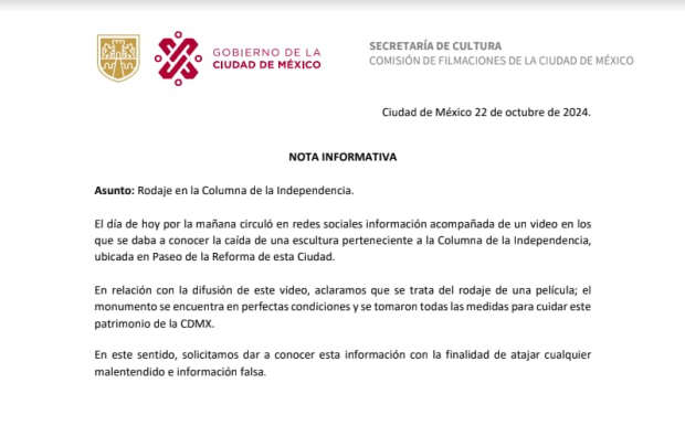 El gobierno de la CDMX desmintió la caída del Ángel