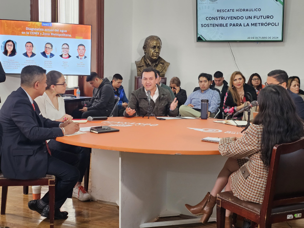 Foro sobre el rescate hídrico organizado por Movimiento Ciudadano, ayer.