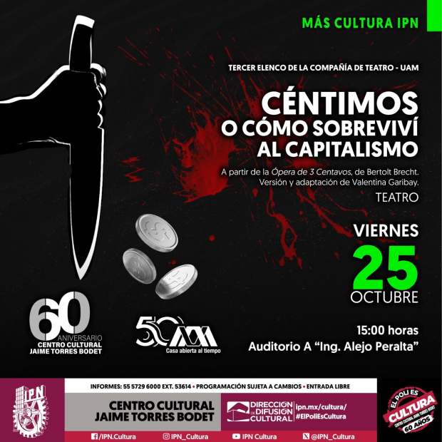 Céntimos o cómo sobreviví al capitalismo. Teatro.