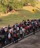 Caravana migrante a su paso por México.