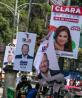 Propaganda electoral de Santiago Taboada y Clara Brugada en la ciudad.