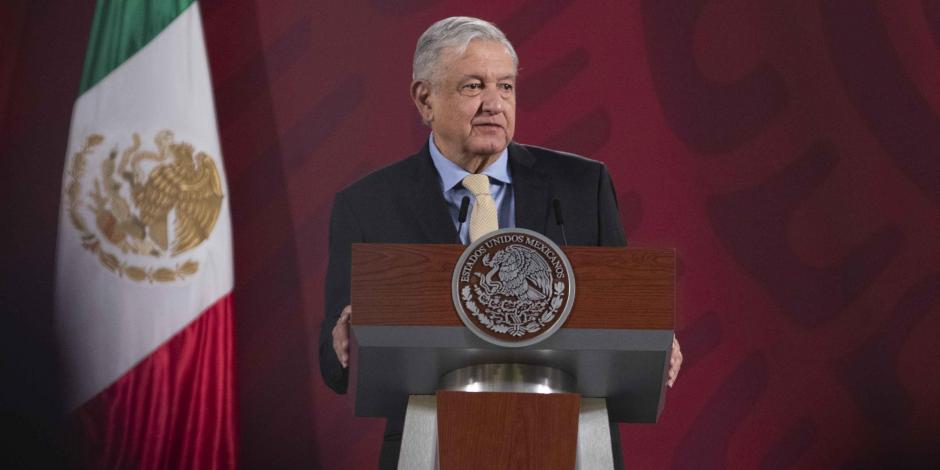 El Presidente de México, Andrés Manuel López Obrador, durante su conferencia matutina.