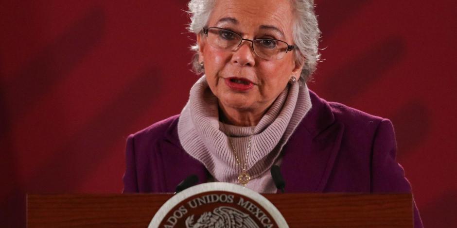 La secretaria de Gobernación, Olga Sánchez Cordero, sustituye a AMLO desde el 25 de enero en las conferencias mañaneras.