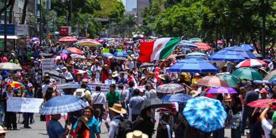 Marcha realizada en la Ciudad de México.