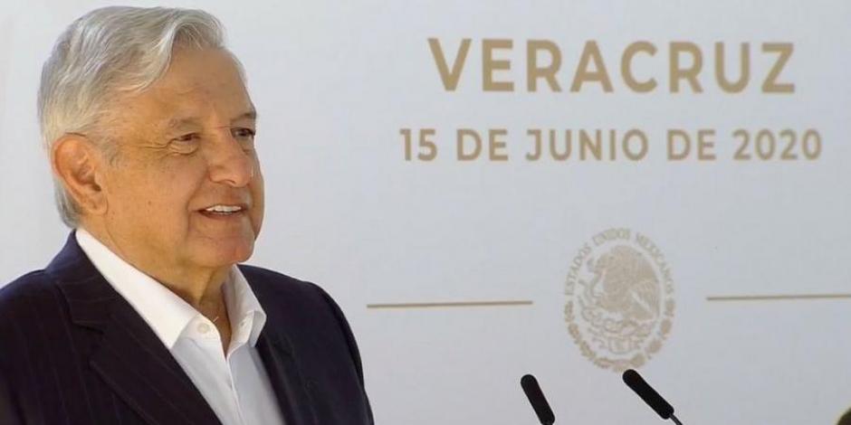 El Presidente de México, Andrés Manuel López Obrador, el 15 de junio de 2020.