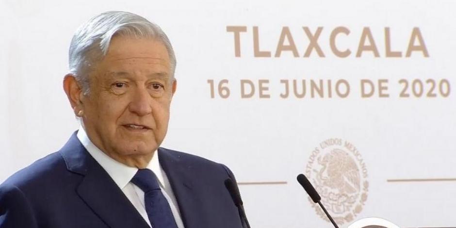El presidente de México, Andrés Manuel López Obrador, el 16 de junio de 2020.