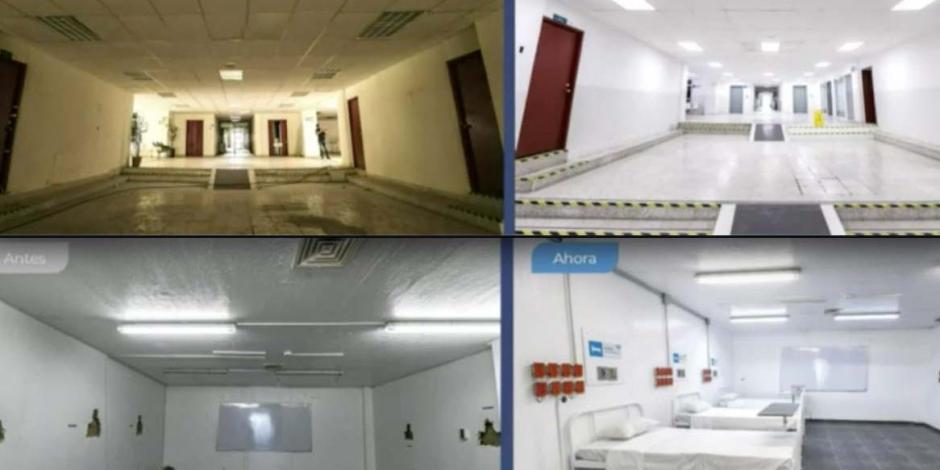 Autoridades muestran el proceso de reconversión para rehabilitar el Hospital Ángel Leaño.