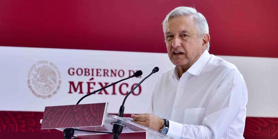 El presidente López Obrador durante su visita a Puebla.