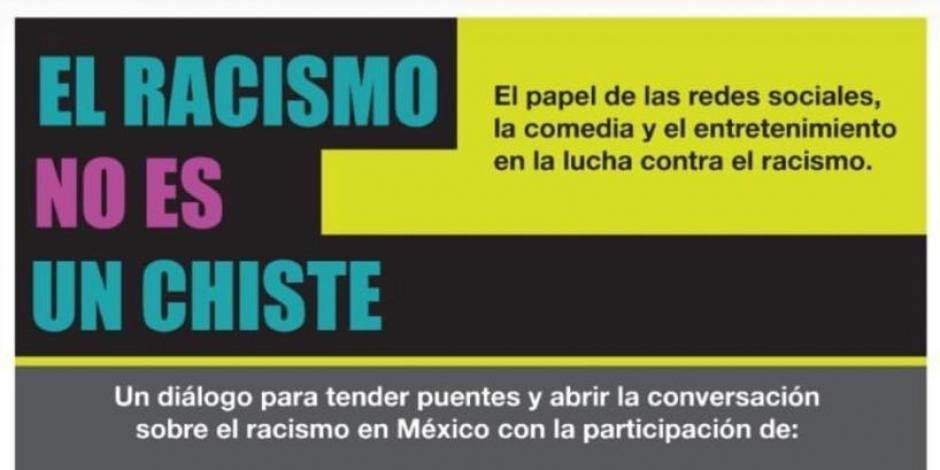 Imagen que promociona el foro organizado por Racismo_MX