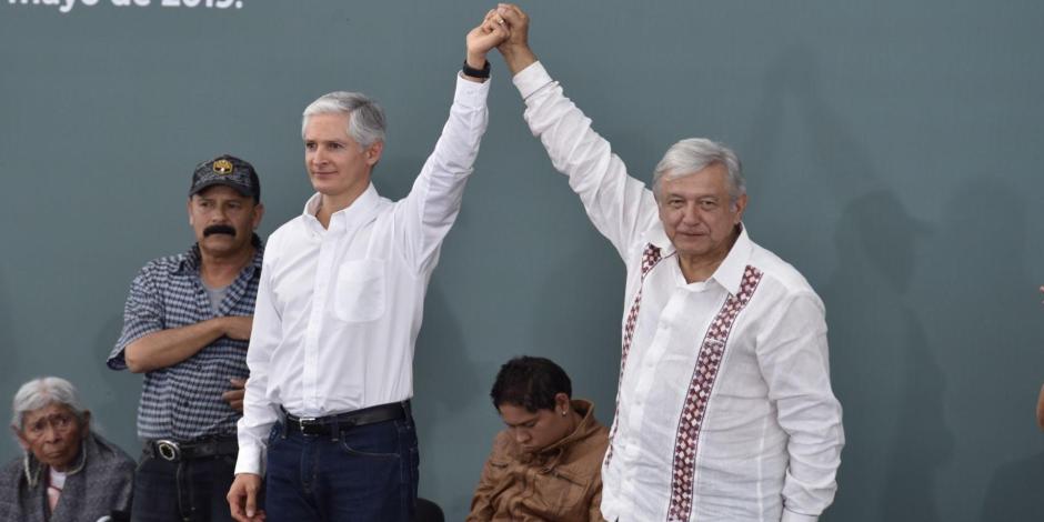 Andrés Manuel López Obrador, presidente de la República y Alfredo del Mazo Maza, Gobernador del Estado de México.