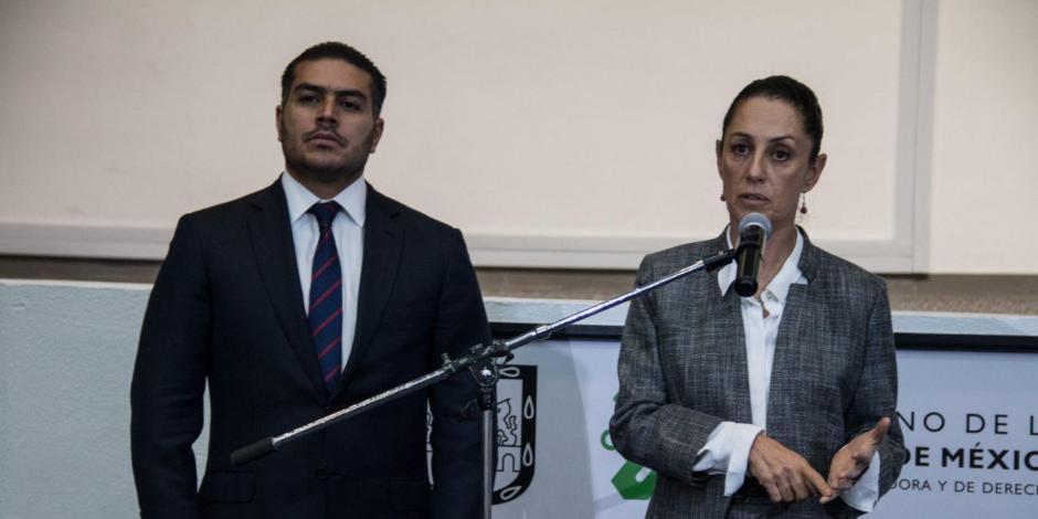 Claudia Sheinbaum Pardo, jefa de Gobierno de la Ciudad de México, y Omar García Harfuch, secretario de Seguridad Ciudadana.