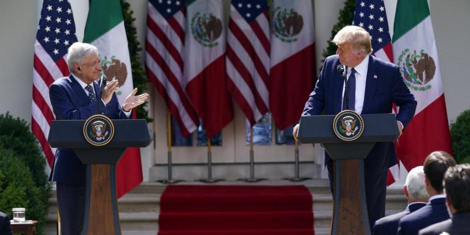 De acuerdo con fuentes diplomáticas, Donald Trump hizo una broma sobre el muro fronterizo pese a que el tema estaba vetado.
