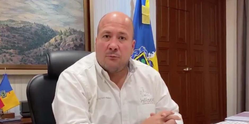 El gobernador Enrique Alfaro durante un mensaje a la población el pasado 13 de julio.