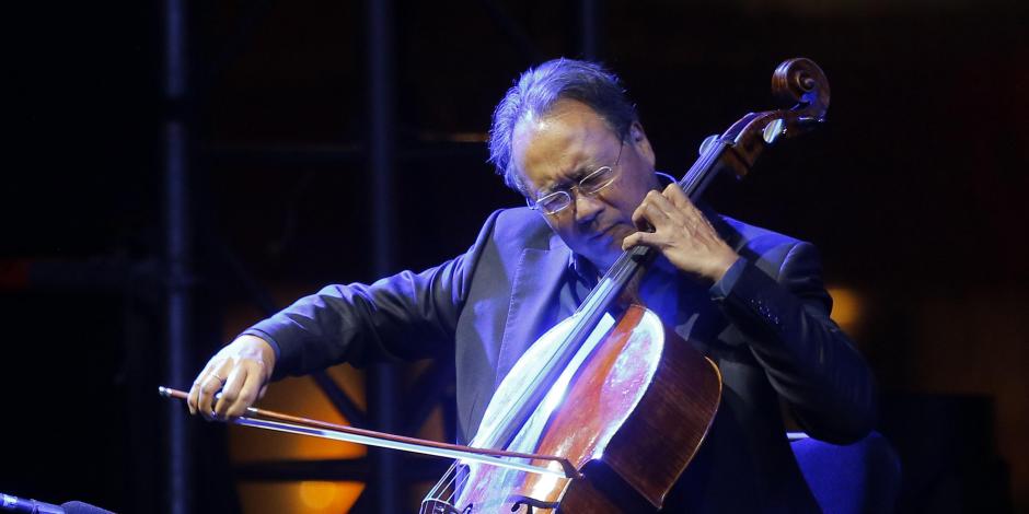 El violonchelista Yo-Yo Ma, durante un recital en el Monumento a la Revolución, en marzo de 2019.