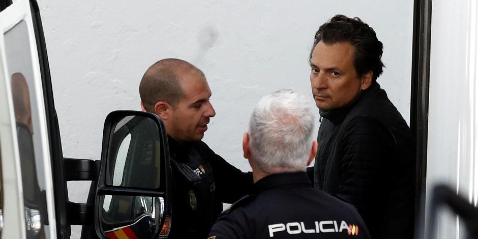 Emilio Lozoya en España tras ser detenido en febrero pasado.