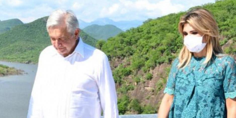 El presidente Andrés Manuel López Obrador y la gobernadora de Sonora Claudia  Claudia Pavlovich