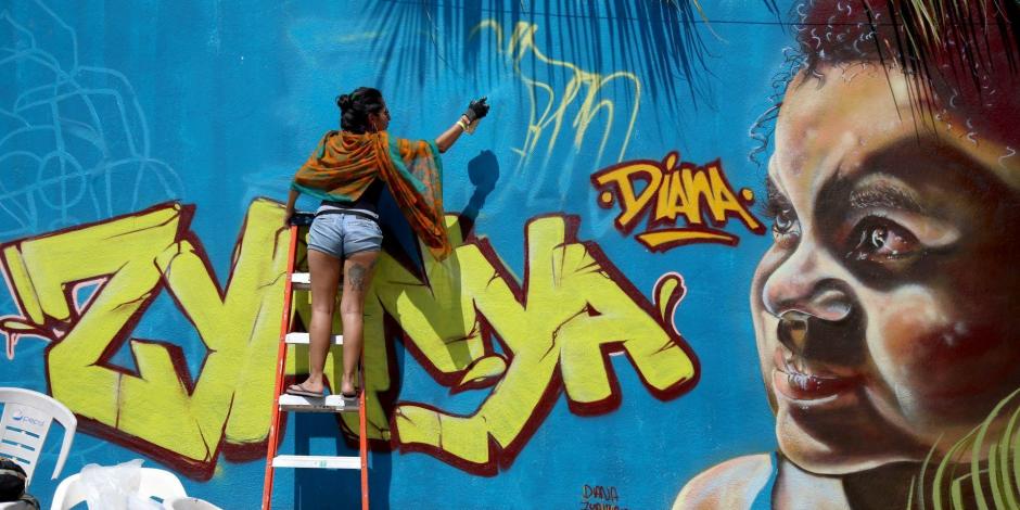 Mas de 50 murales se realizaron en la comunidad de Playa Bonfil, en Acapulco, Guerrero, en octubre de 2020.