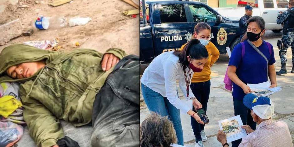 Autoridades de Baja California realizan un operativo para dar con el joven en situación de calle.