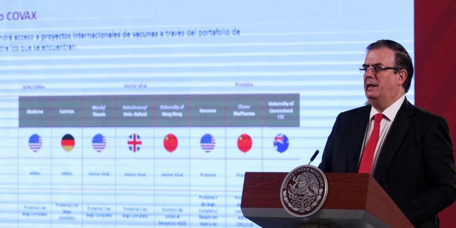 El secretario de Relaciones Exteriores, Marcelo Ebrard, el 29 de septiembre de 2020.