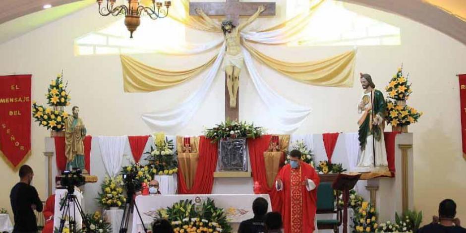 Misa en Iglesia de Durango el pasado 28 de octubre, Día de San Judas Tadeo.