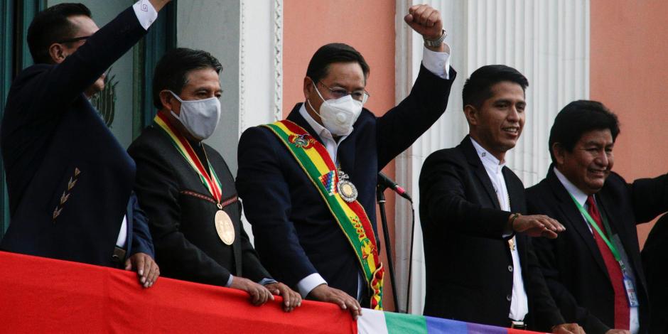 Luis Arce, presidente de Bolivia y David Choquehuanca, viceprecidente.