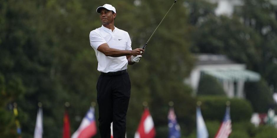 Tiger Woods, en una práctica en el Augusta National Golf Club.