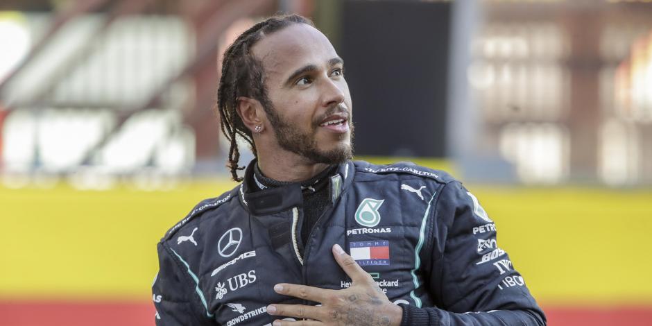 Lewis Hamilton celebra el pasado 13 de septiembre después de ganar el Gran Premio de Toscana de Fórmula 1.